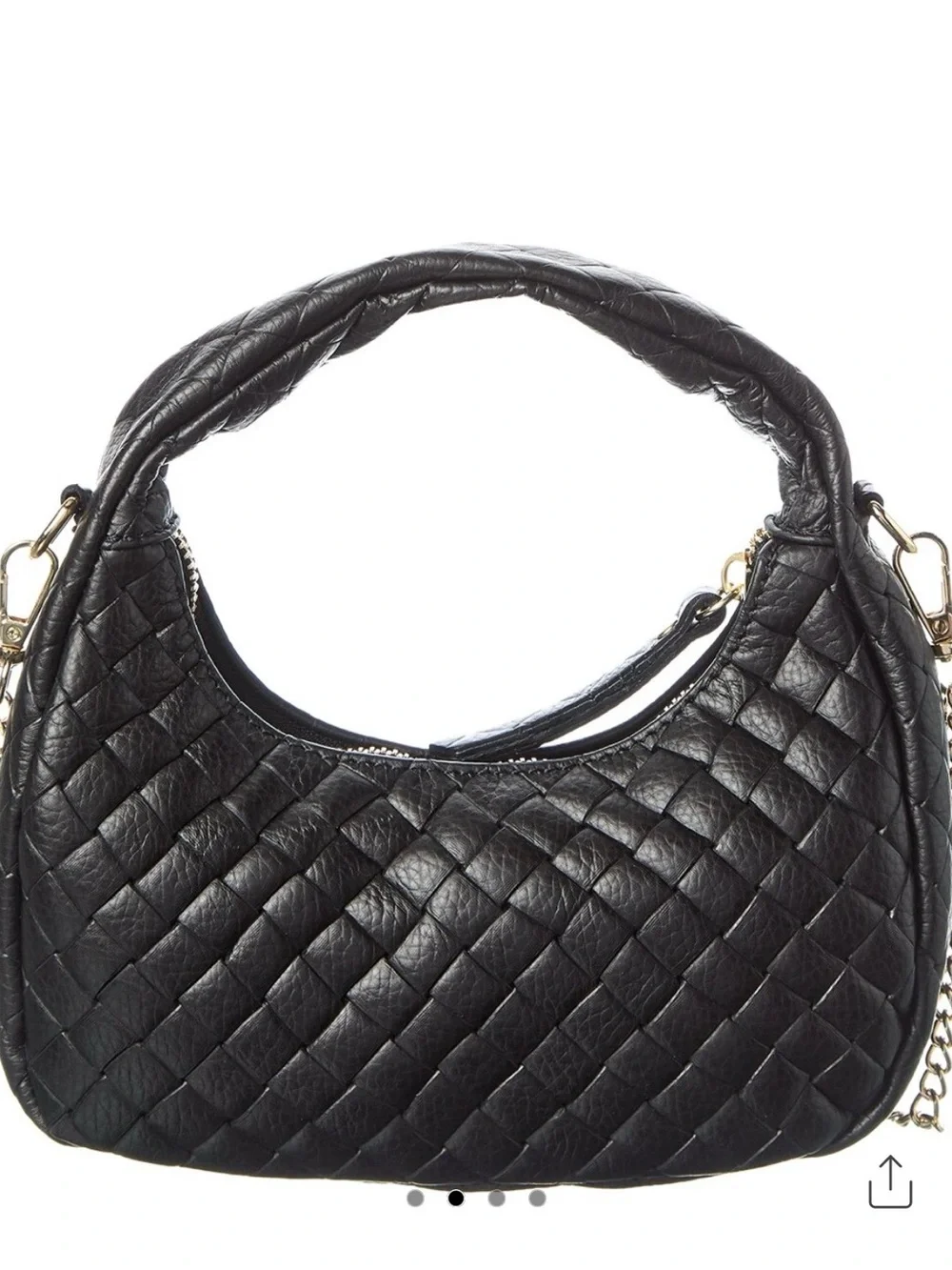 Persaman New York Chloe Bag Black Quilted Shoulder Bag with Chain Strap